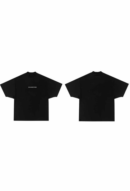 Heavyweight Black t-shirt - "So close studio"