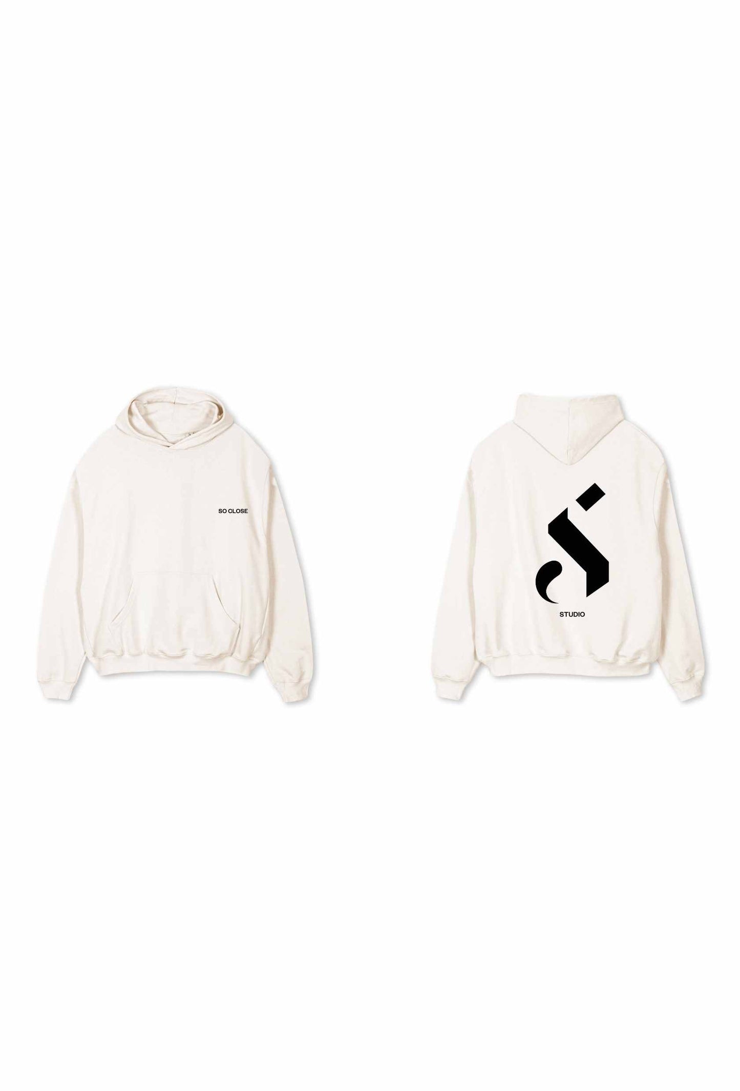 Heavyweight Off white hoodie - "S"