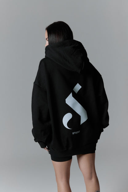 Heavyweight Black hoodie - So close "by S"