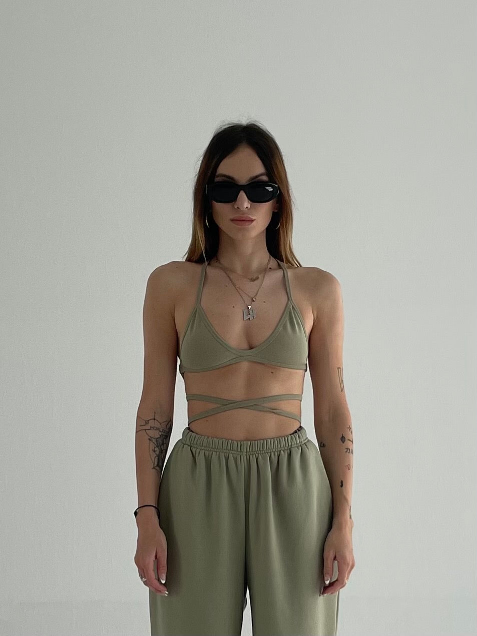 “GREENCASH” collection string top
