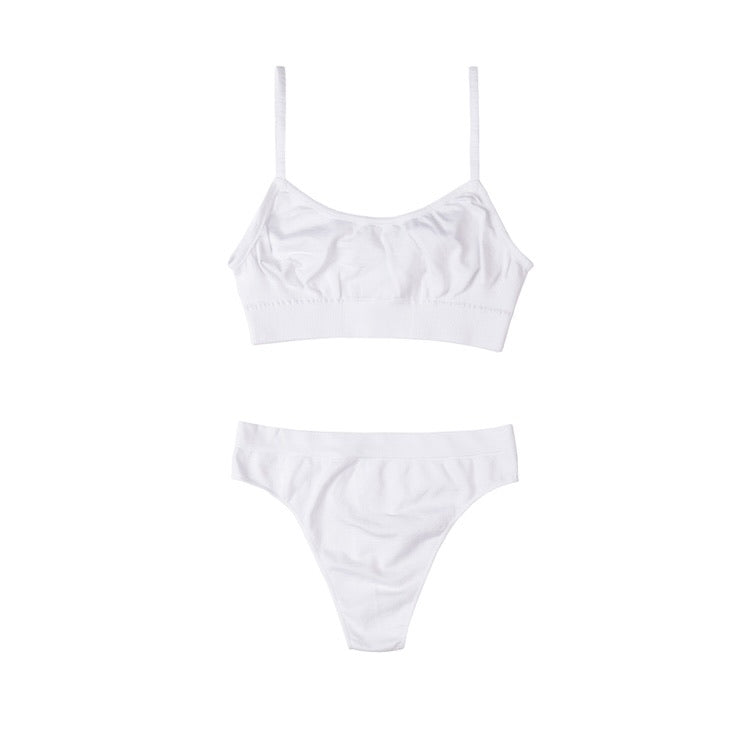 Seamless Underwear Set - Pure White